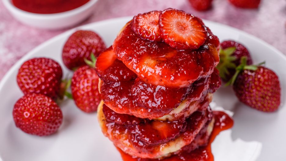 Cottage cheese pancakes with sliced strawberries and strawberry jam on a plate on a concrete background
Cottage cheese pancake with strawberry jam on a concrete background
food, breakfast, plate, delicious, homemade, dessert, sweet, cheese, fresh, strawberry, tasty, snack, white, healthy, berry, lunch, pancake, gourmet, background, cottage, meal, cuisine, fruit, dish, table, morning, pancakes, cake, pastry, red, diet, fried, syrniki, traditional, closeup, sugar, curd, cottage cheese, dinner, mint, berries, stack, strawberries, baked, summer, food, breakfast, plate, delicious, homemade, dessert, sweet, cheese, fresh, strawberry, tasty, snack, white, healthy, berry, lunch, pancake, gourmet, background, cottage, meal, cuisine, fruit, dish, table, morning, pancakes, cake, pastry, red, diet, fried, syrniki, traditional, closeup, sugar, curd, cottage cheese, dinner, mint, berries, stack, strawberries, baked, summer