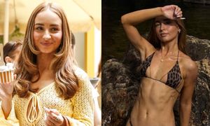 Ponętna Angelika Mucha usadowiła się na skale, prężąc smukłe ciało w bikini (FOTO)