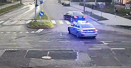Pędził ulicami Olsztyna, okazało się, że miał konkretny powód. Nagranie policji z Warmii