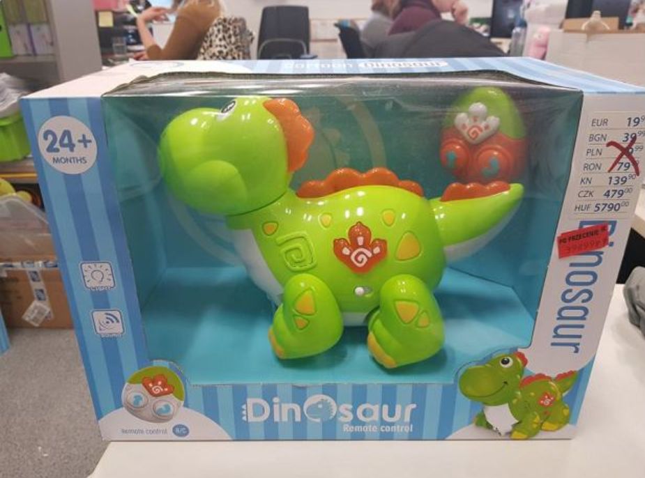 Jeżdżący dinozaur ma wadę fabryczną (Pepco)