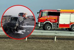 Utrudnienia na drodze ekspresowej S17. Samochód stanął w ogniu
