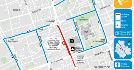 Warszawa. W weekend prace drogowców i tramwajarzy. Utrudnienia w ruchu