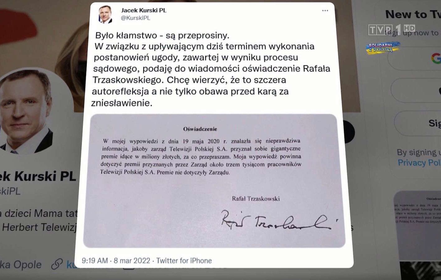 Przeprosiny od Rafała Trzaskowskiego 