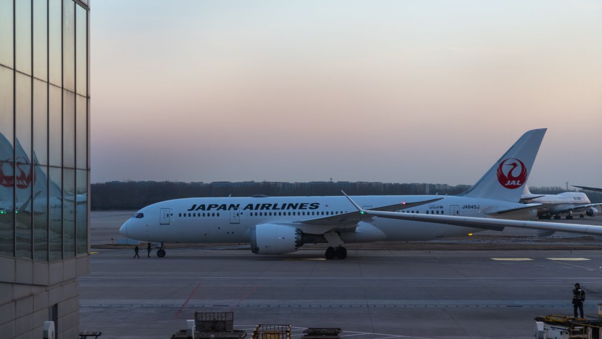 A Boeing 787-8 Dreamliner of Japan Airlines gets ready for takeoff at the Beijing Capital International Airport in Beijing, China, on December 1, 2024. (Photo by Marc Fernandes/NurPhoto via Getty Images)