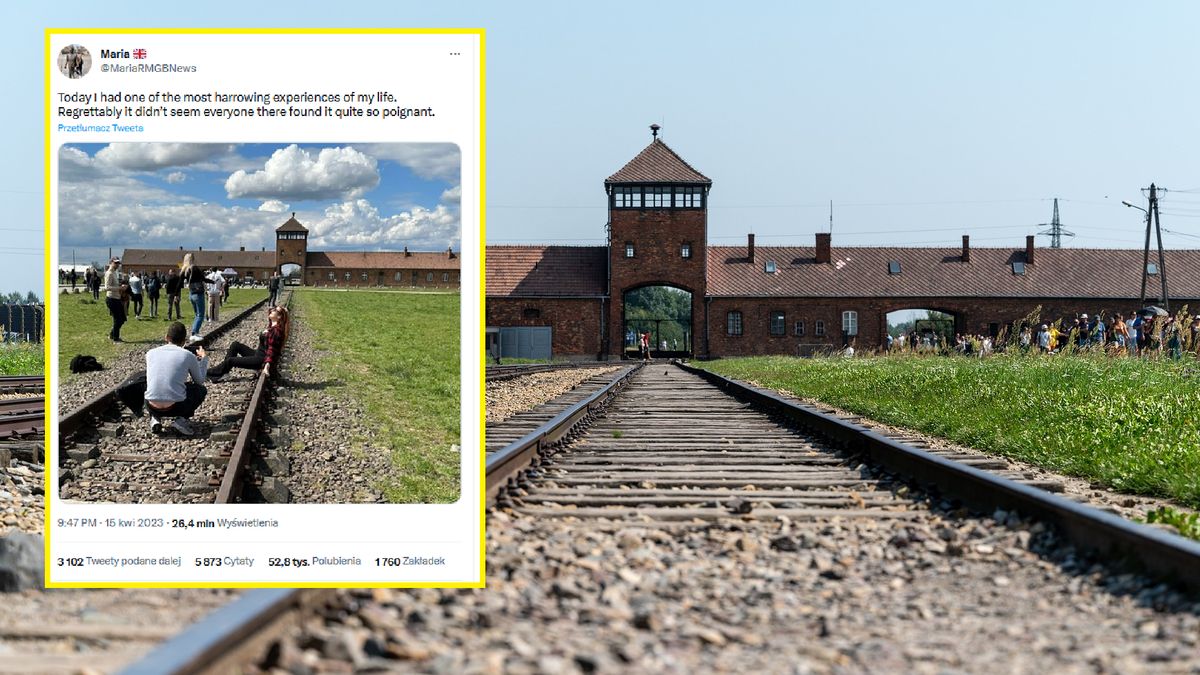 Selfie w Auschwitz.