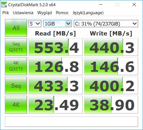 crystal disk mark