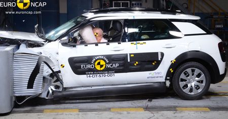 Citroën C4 Cactus z czterema gwiazdkami, X-Trail z pięcioma w EuroNCAP