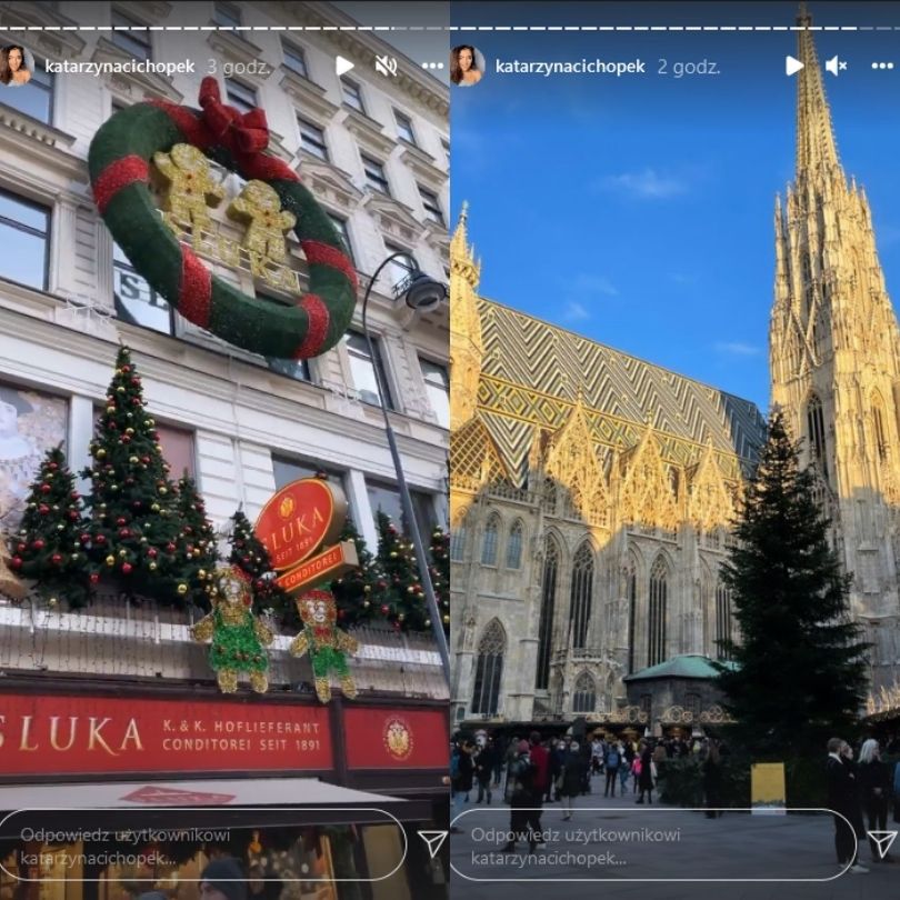 Katarzyna Cichopek i Marcin Hakiel pozdrawiają z Wiednia