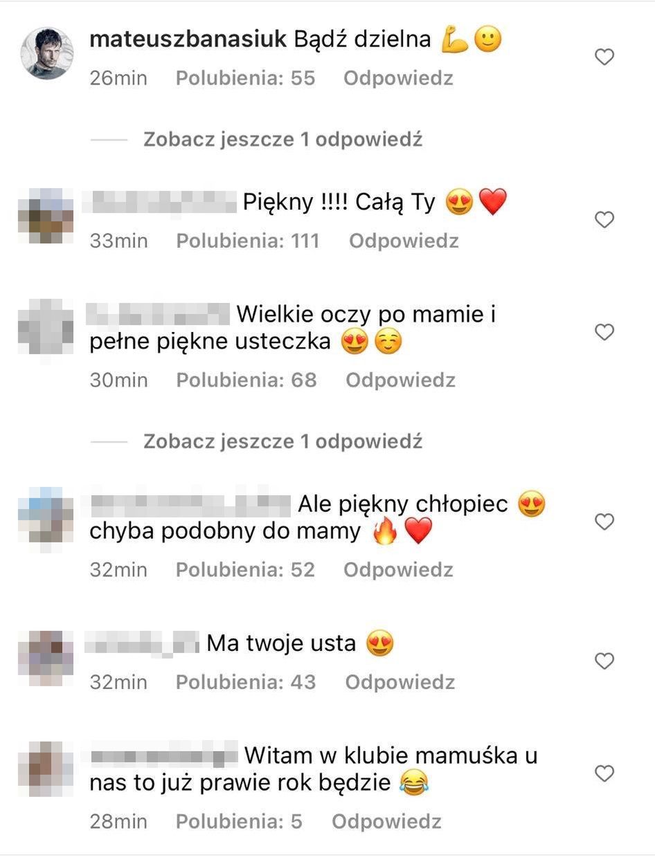 Komentarze pod postem Joanny Opozdy