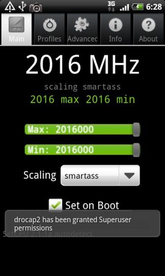 HTC Thunderbolt znowu podkręcony - ponad 2 GHz na liczniku