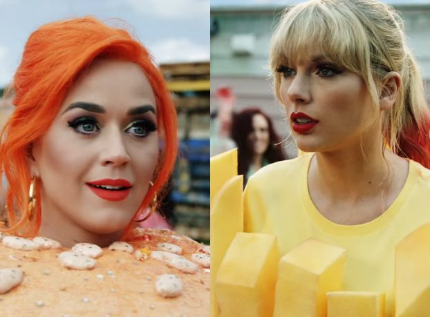 Taylor Swift i Katy Perry GODZĄ się w nowym teledysku! W przebraniu burgera i frytek 
