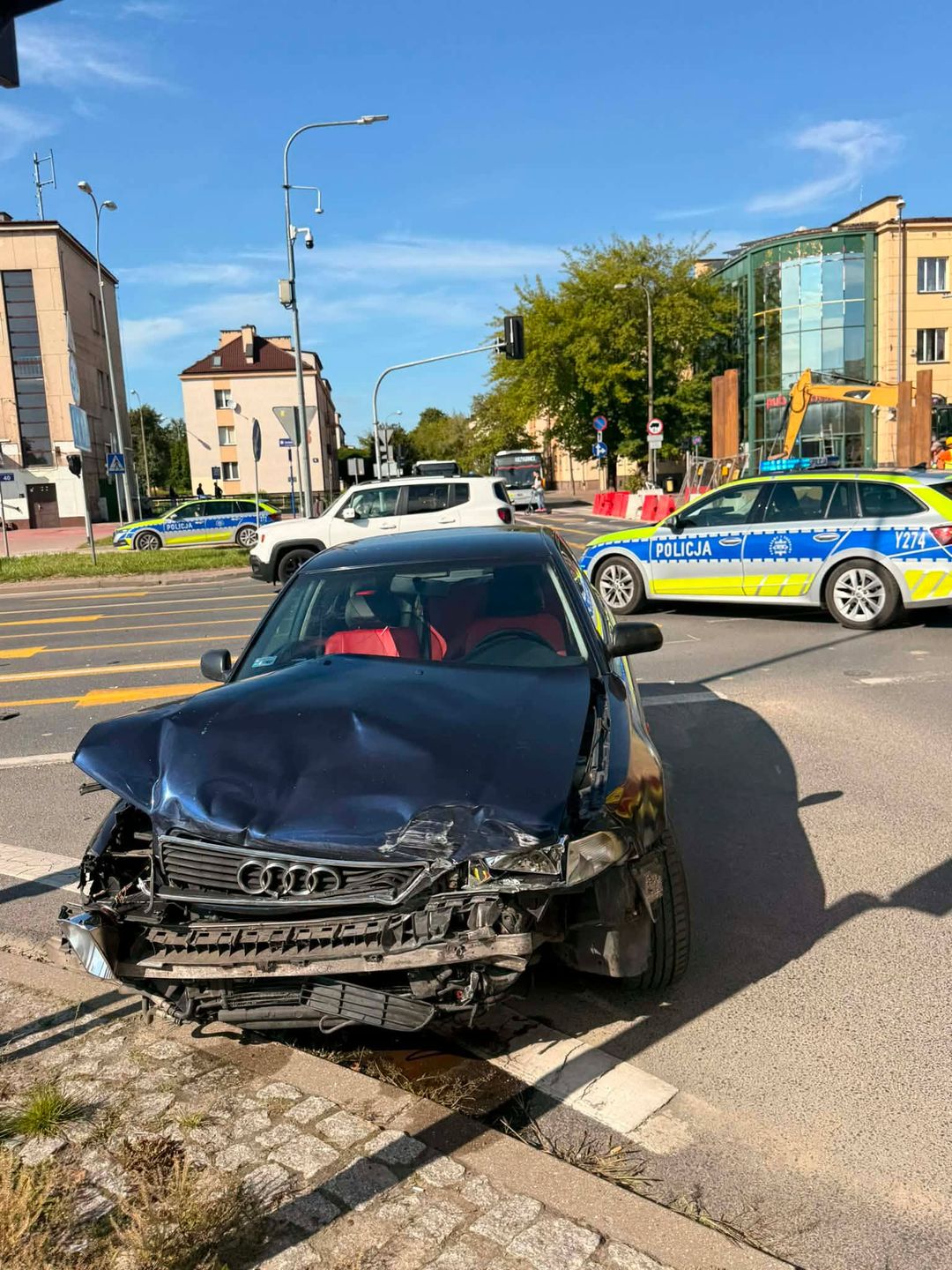 Zderzenie czterech pojazdów w Płocku 