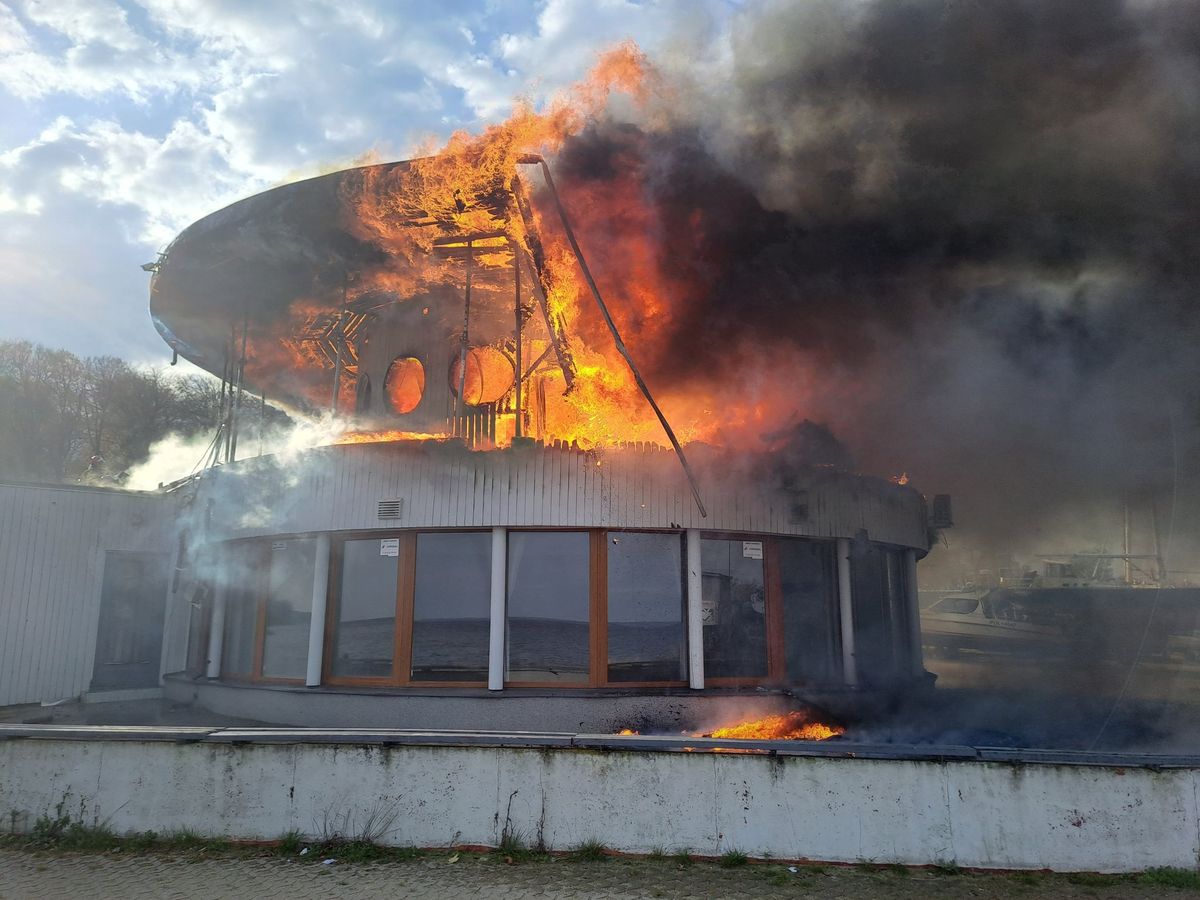 Pożar restauracji w Pucku