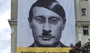 Putin zawisł w Poznaniu. Ogromna grafika na kamienicy