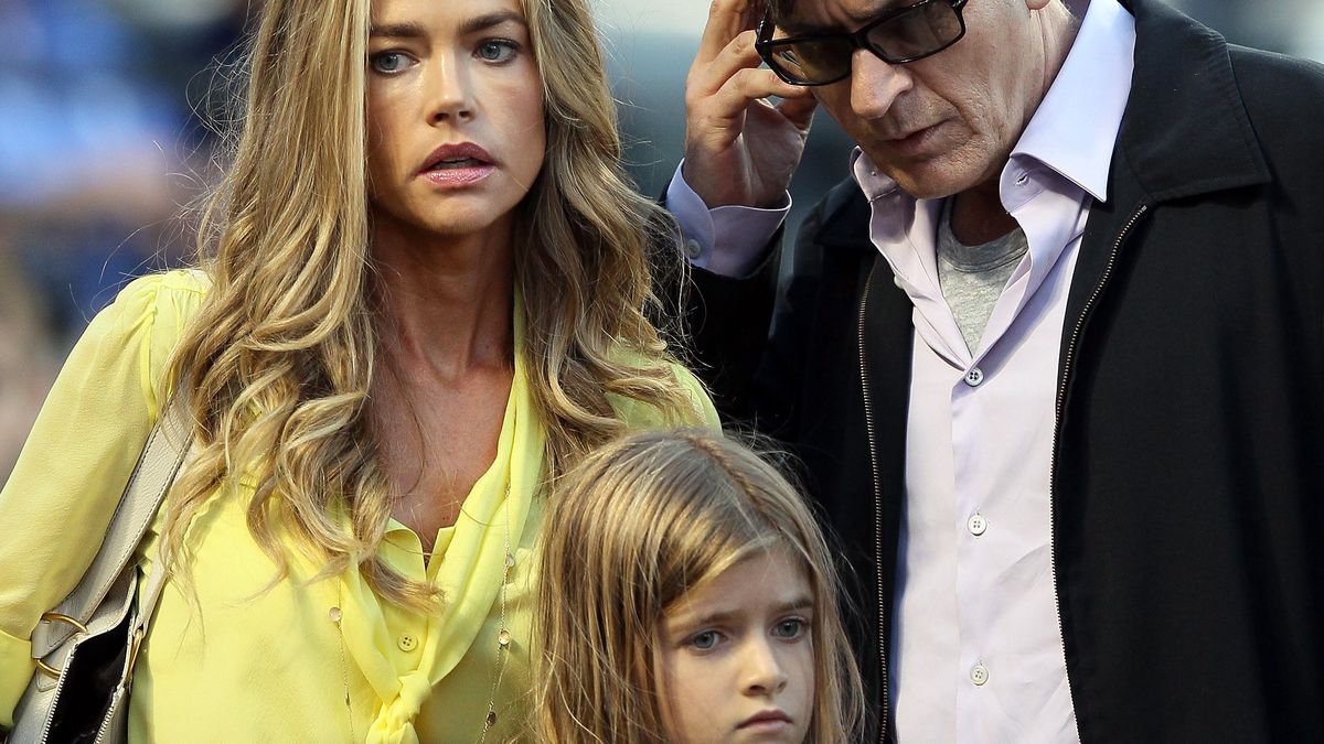 Denise Richards i Charlie Sheen z córką 