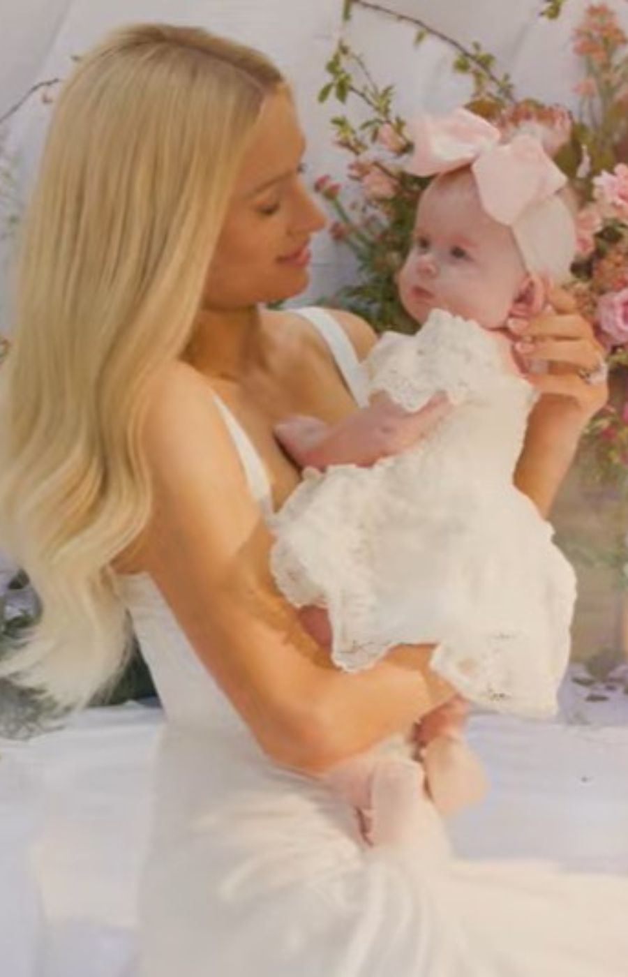 Paris Hilton in a music video with her daughter
