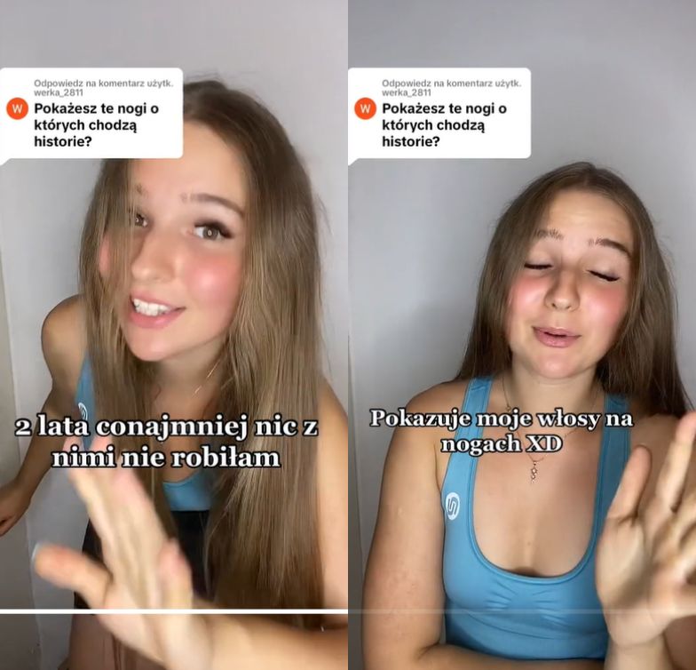 Tiktokerka od dwóch lat nie goli nóg
