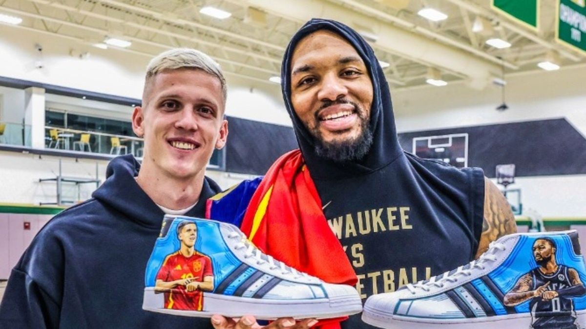 Dani Olmo spotkał się z Damianem Lillardem