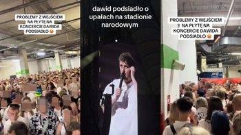 Fanka ZEMDLAŁA na koncercie Dawida Podsiadły na Narodowym. Były problemy z wejściem na płytę i gigantyczny ŚCISK! (WIDEO)