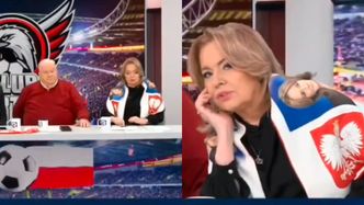 Tymczasem w uniwersum TV Republika: Danuta Holecka narzuciła na siebie szalik z orłami i... WŁASNĄ TWARZĄ. Nie, to nie prima aprilis
