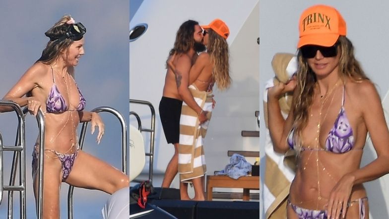 Heidi Klum wypoczywa na jachcie i wymienia czułości z mężem