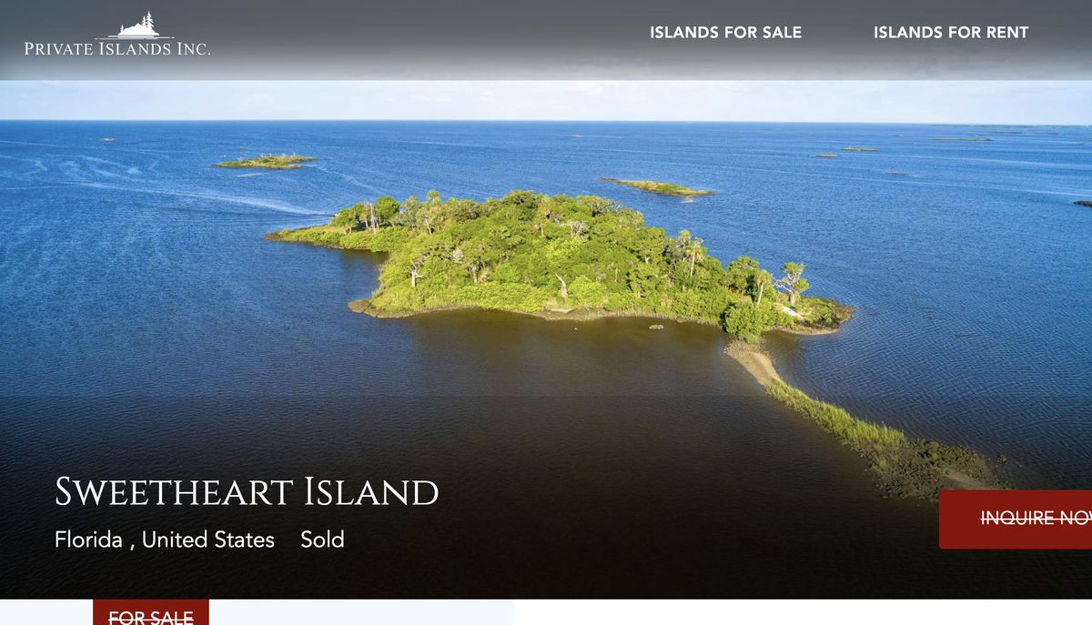 Ogłoszenie z ofertą sprzedaży wyspy nadal znaleźć można na stronie agencji nieruchomości