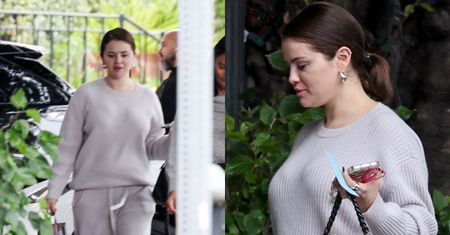 Naturalna Selena Gomez BEZ MAKIJAŻU i w dresie zmierza do kliniki urody (ZDJĘCIA)
