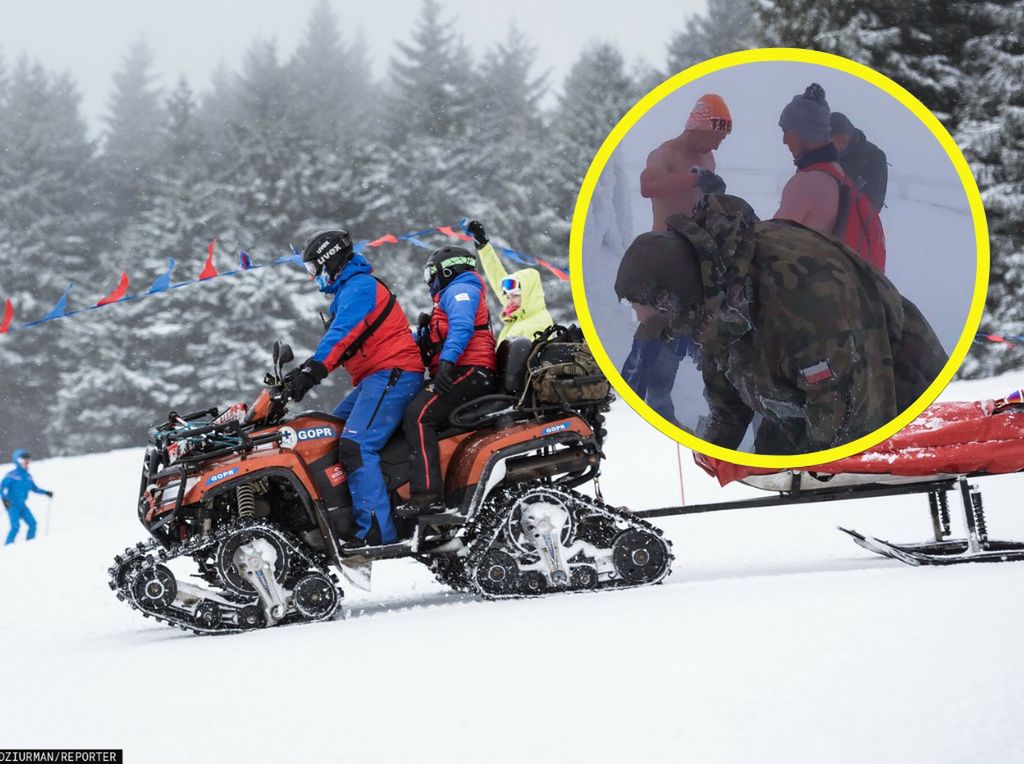 Bieszczady. Weszli na Tarnicę bez koszulek. Żołnierze pomogli morsom