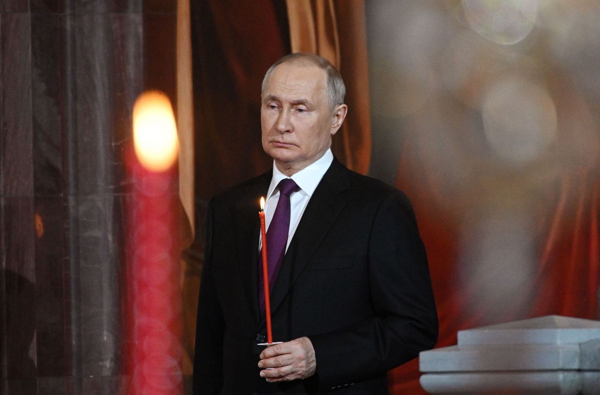 Władimir Putin wziął udział w nabożeństwie wielkanocnym