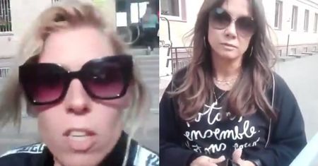 Kinga Rusin i Zofia Klepacka awanturują się przed lokalem wyborczym! "Co ta pani osiągnęła w życiu, kim ona jest" (WIDEO)