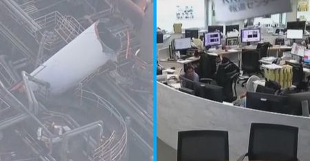 To był normalny dzień w pracy. Nagle poczuli wstrząsy. Nagranie z monitoringu