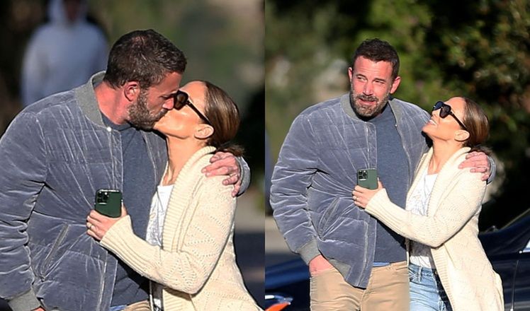 Ben Affleck i Jennifer Lopez na romantycznym spacerze