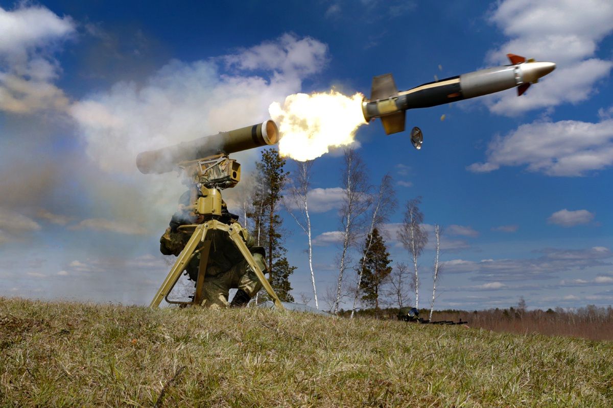 9M133 Kornet po wystrzeleniu
