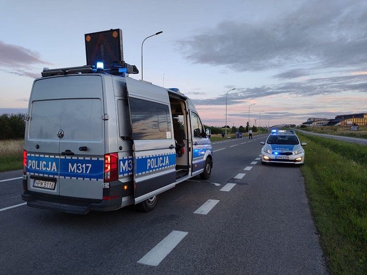 Miejsce wypadku na ul. Utrata w Suwałkach