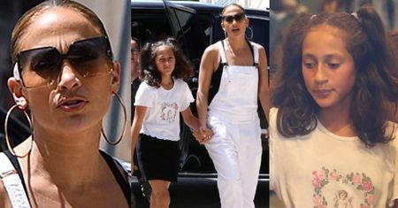 Niezadowolona Jennifer Lopez zabrała 11-letnią córkę na zakupy (ZDJĘCIA)