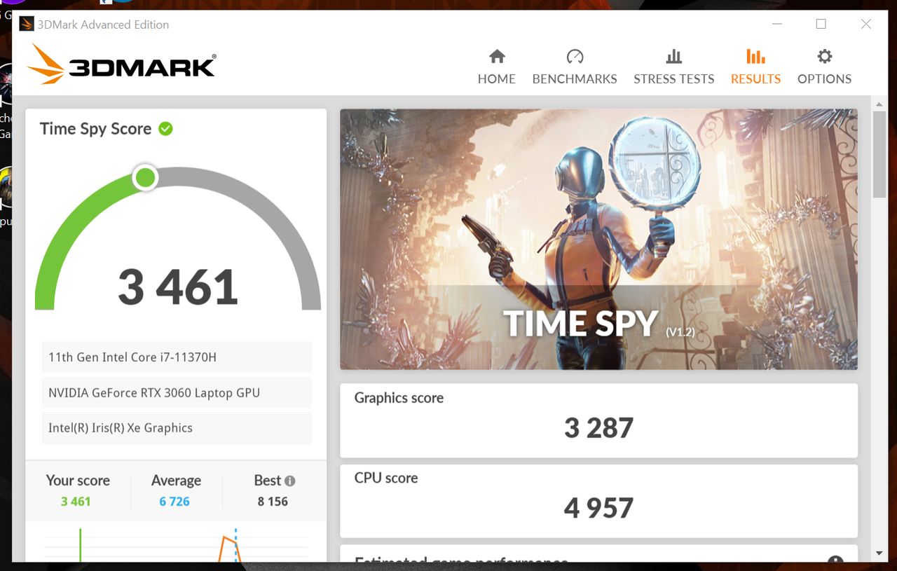 3DMark wynik Time Spy v1.2