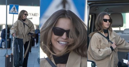 Anna Lewandowska paraduje na lotnisku z walizką Louis Vuitton za ponad 11 tysięcy złotych (ZDJĘCIA)