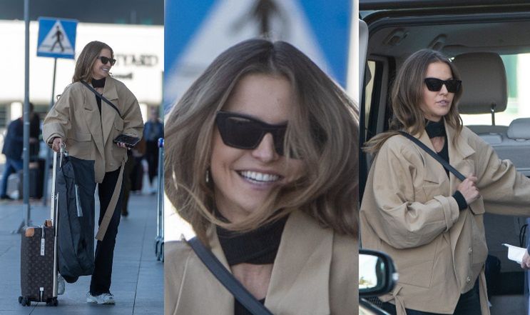 Anna Lewandowska paraduje na lotnisku z walizką Louis Vuitton za ponad 11 tysięcy złotych (ZDJĘCIA)