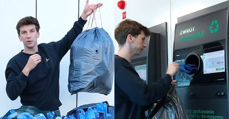 Tyle odzyskał z kaucji za butelki. Tiktoker musiał wynająć dostawczaka