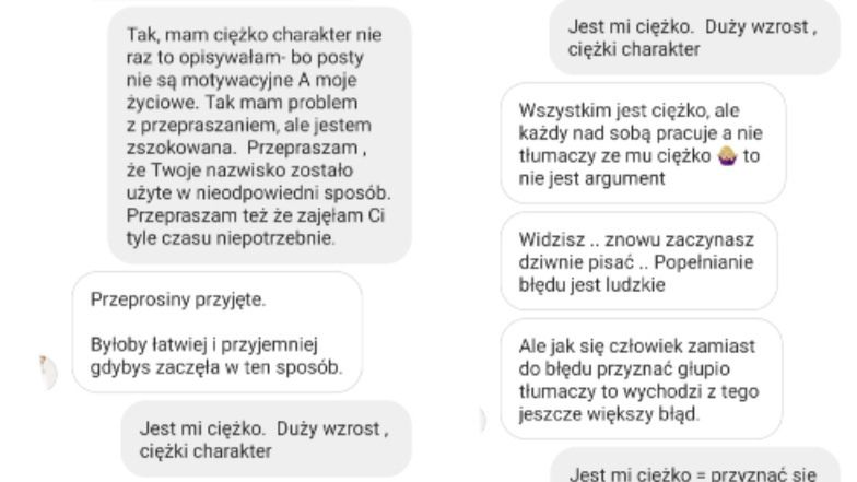 Wiadomości Ewy Chodakowskiej do fanki