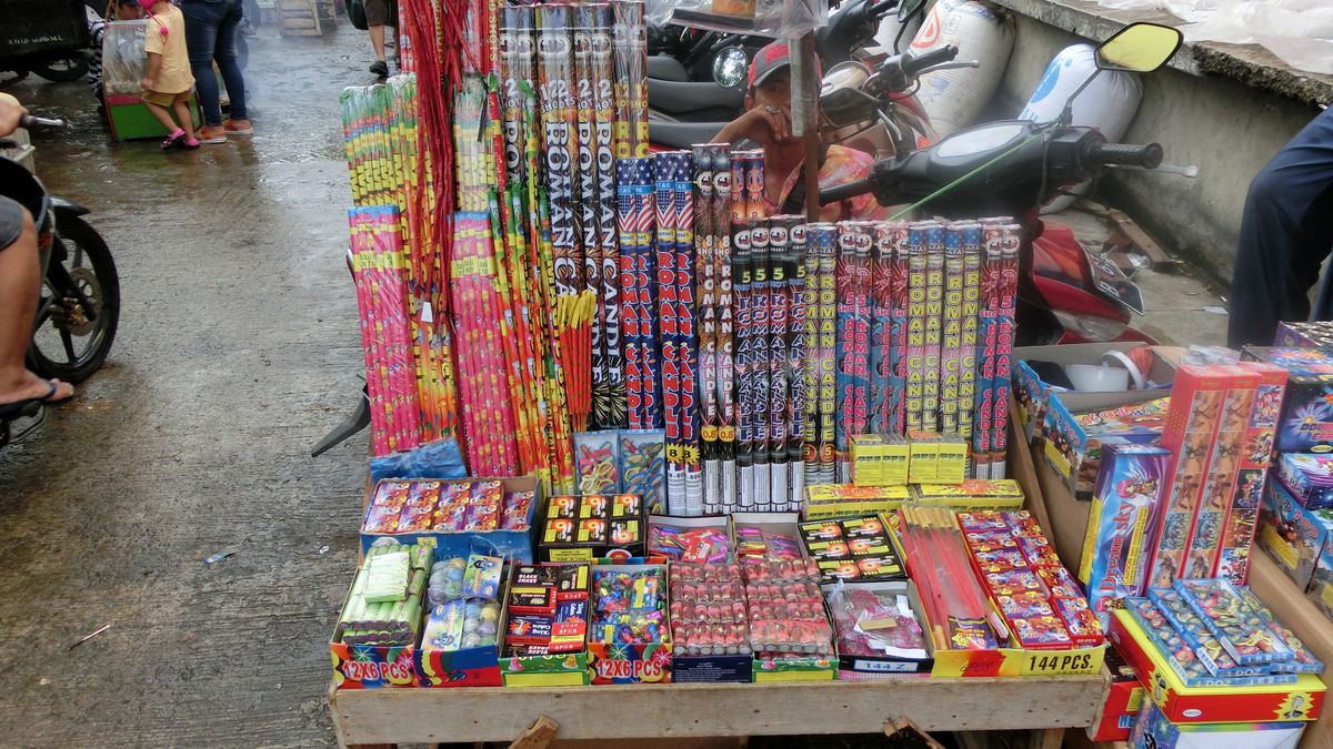 Fajerwerki w sklepie