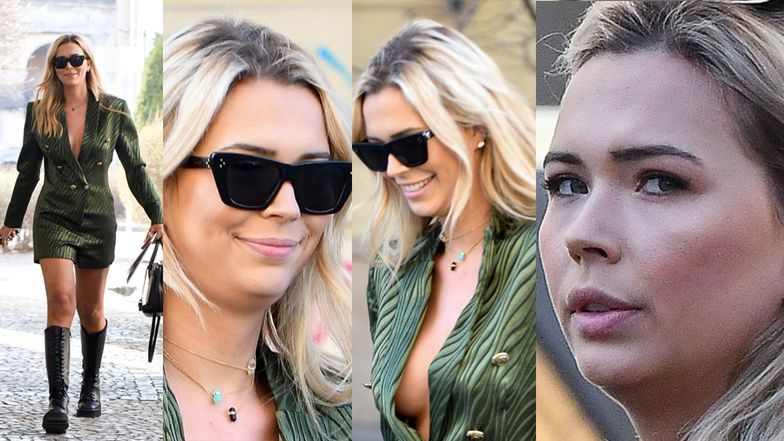 Sandra Kubicka odsłania piersi w kusym wdzianku 