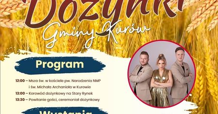 Dożynki w Kurowie 2024. Gwiazdą imprezy zespół Piękni i Młodzi. Zobacz godzinowy program