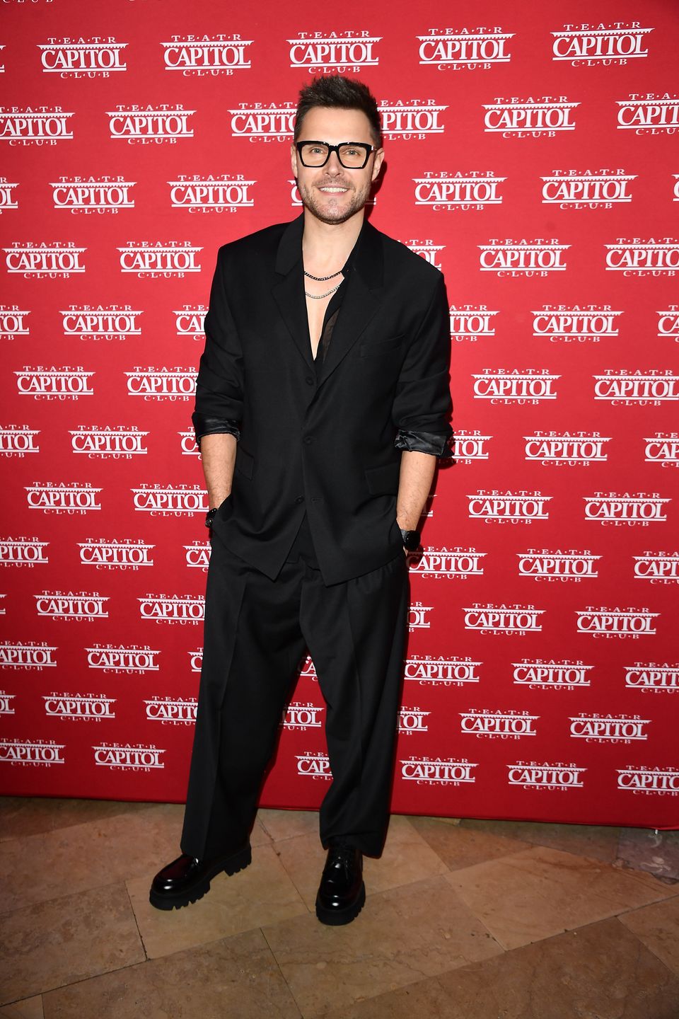 Marek Kaliszuk na premierze "Łóżko pełne cudzoziemców"