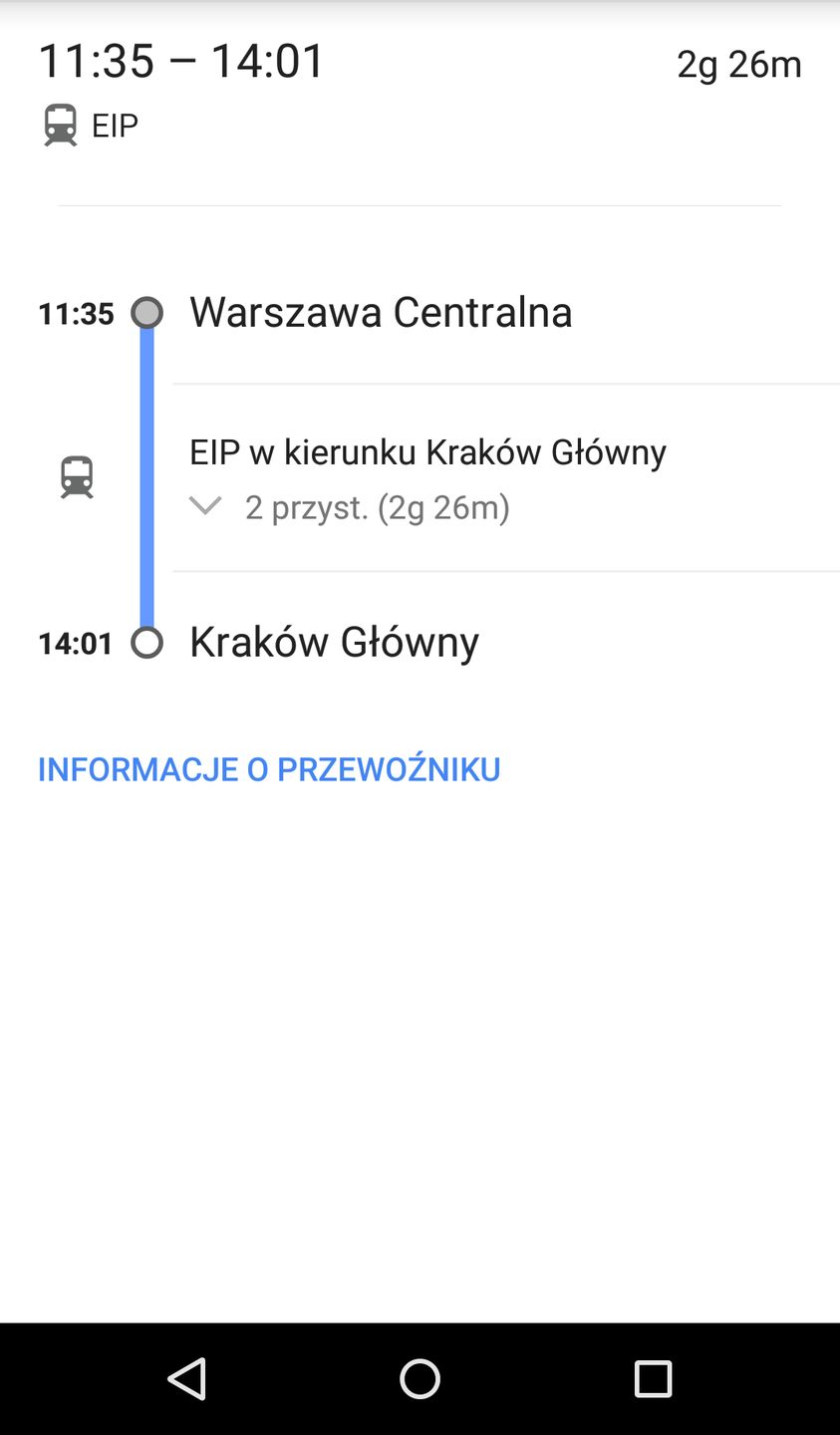 W końcu zaplanujesz podróż pociągiem z Mapami Google! 5