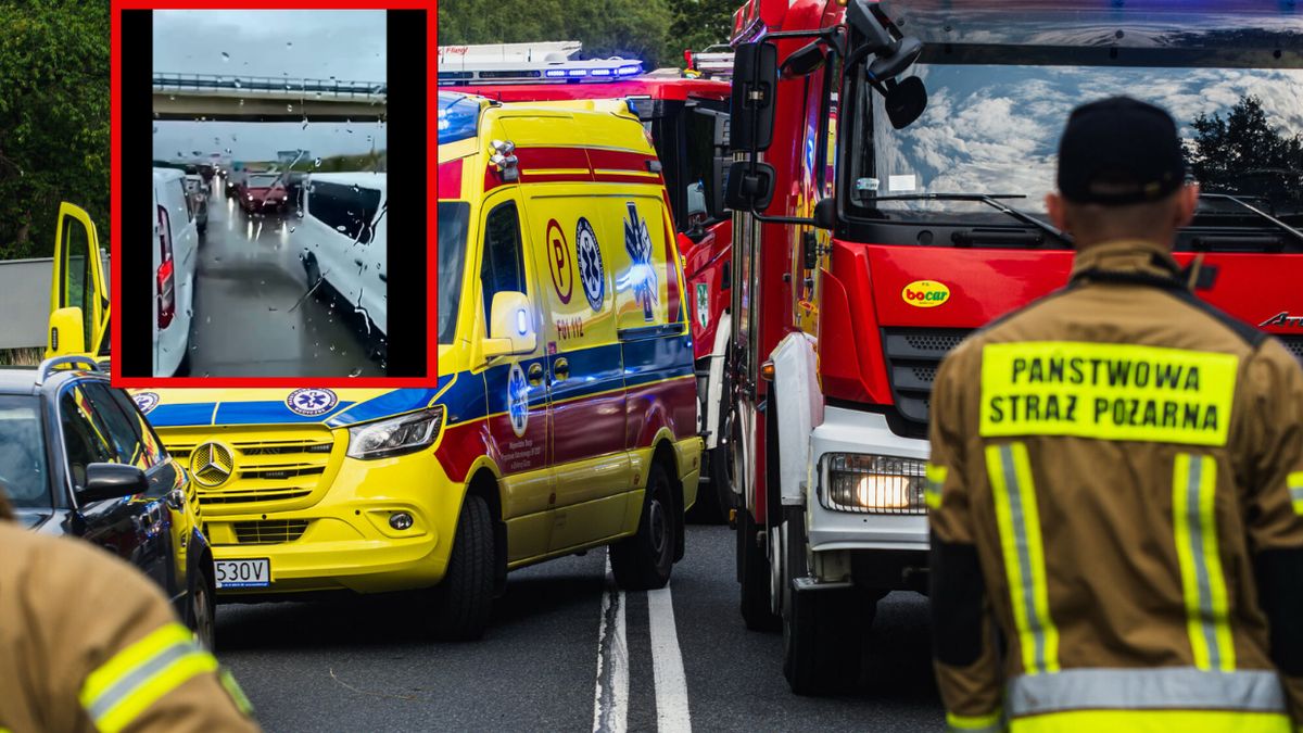  Szokujące nagranie z A4. Jechali korytarzem życia pod prąd