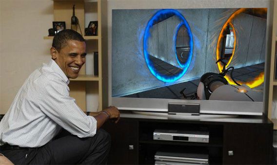 Prezydent Obama przepada za Portalem 1