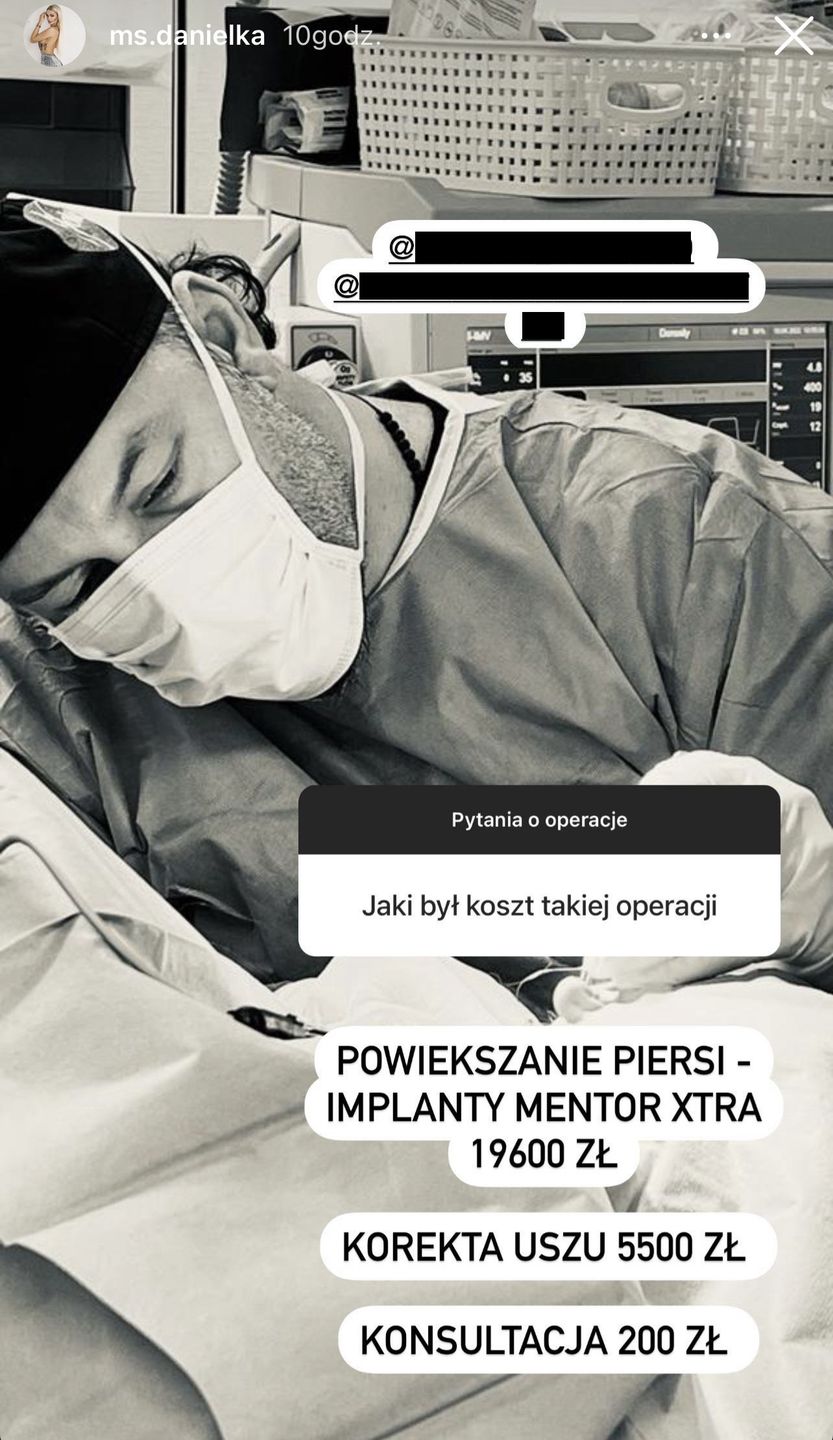Aleksandra Daniel z "Love Island" relacjonuje operację PIERSI I USZU