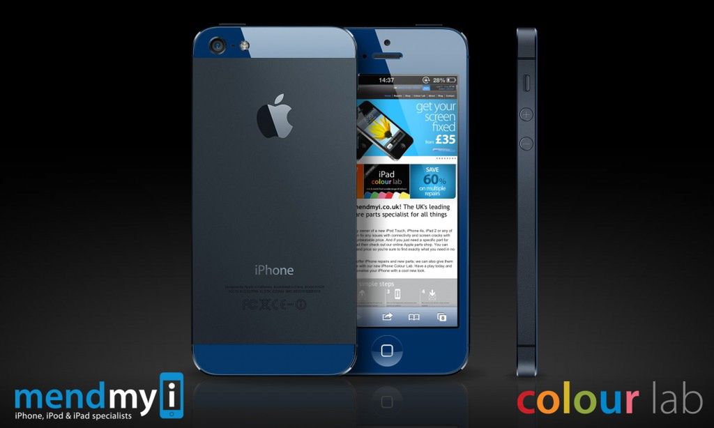 Niebieski iPhone 5 (fot. mendmyi.com)