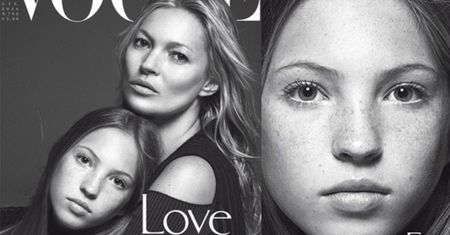 Kate Moss z 13-letnią córką na okładce "Vogue’a"! (FOTO)